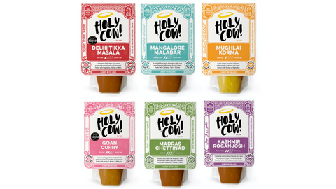 Holy Cow! Vegan Curry Sauces Mixed Case - (6 Different Flavours- Pack of 6)